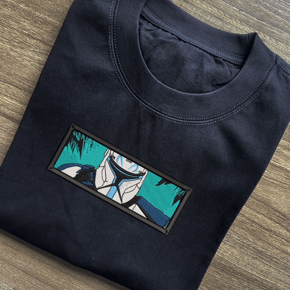 Captain Rex Art Embroidered T-shirt 5 Captain Rex Art Embroidered Black T shirt (1)