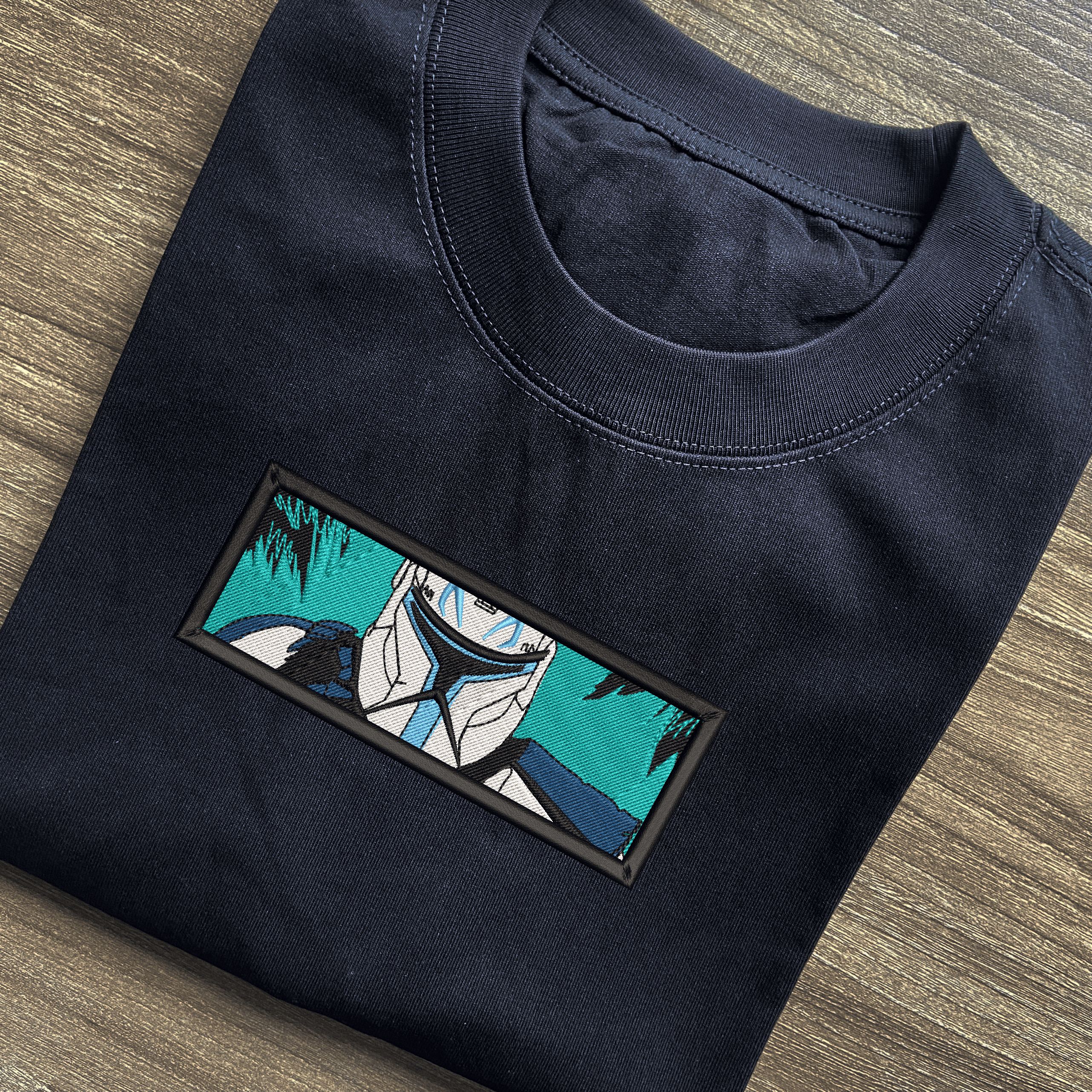 Captain Rex Art Embroidered T-shirt 3 Captain Rex Art Embroidered Black T shirt (1)