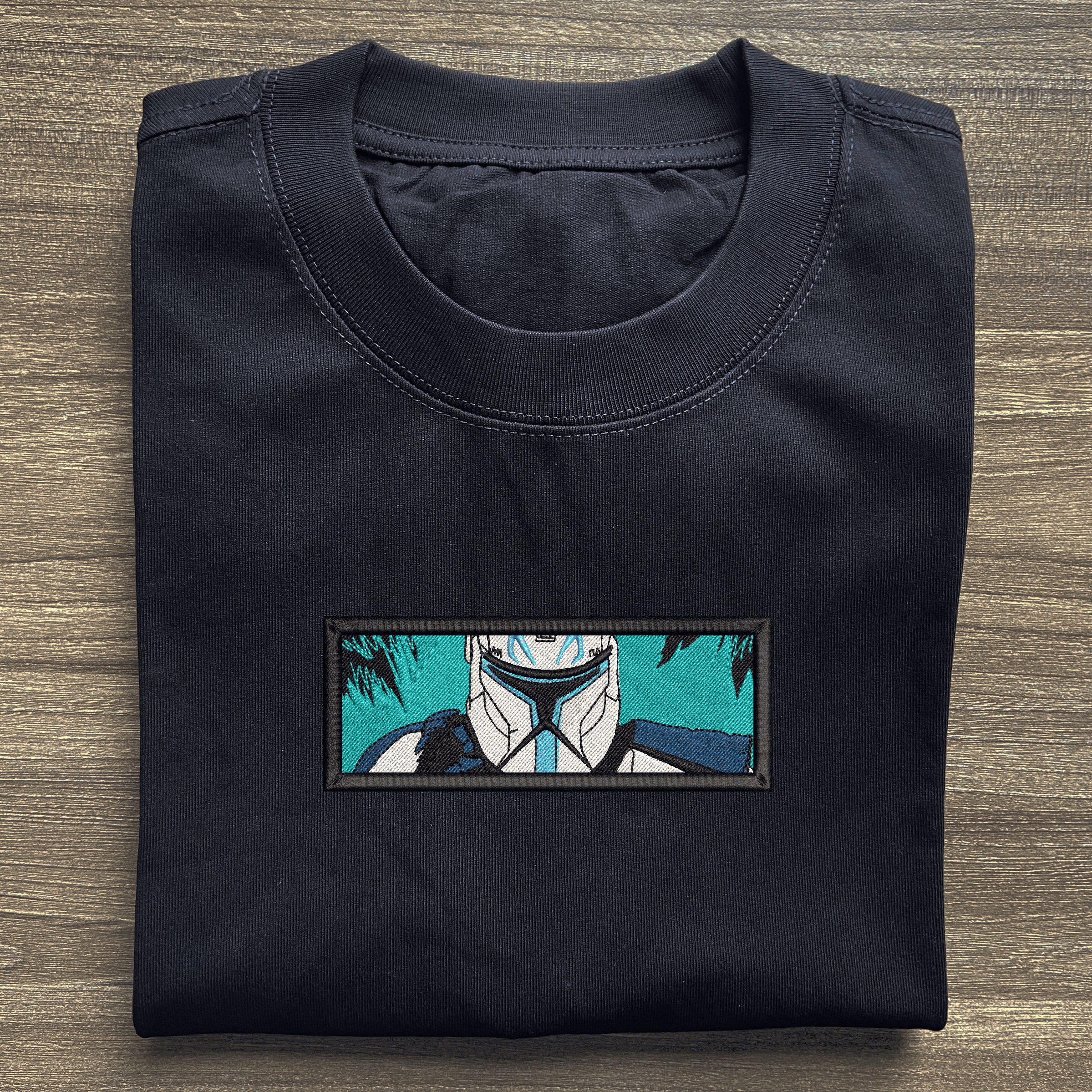 Captain Rex Art Embroidered T-shirt 1 Captain Rex Art Embroidered Black T shirt (2)