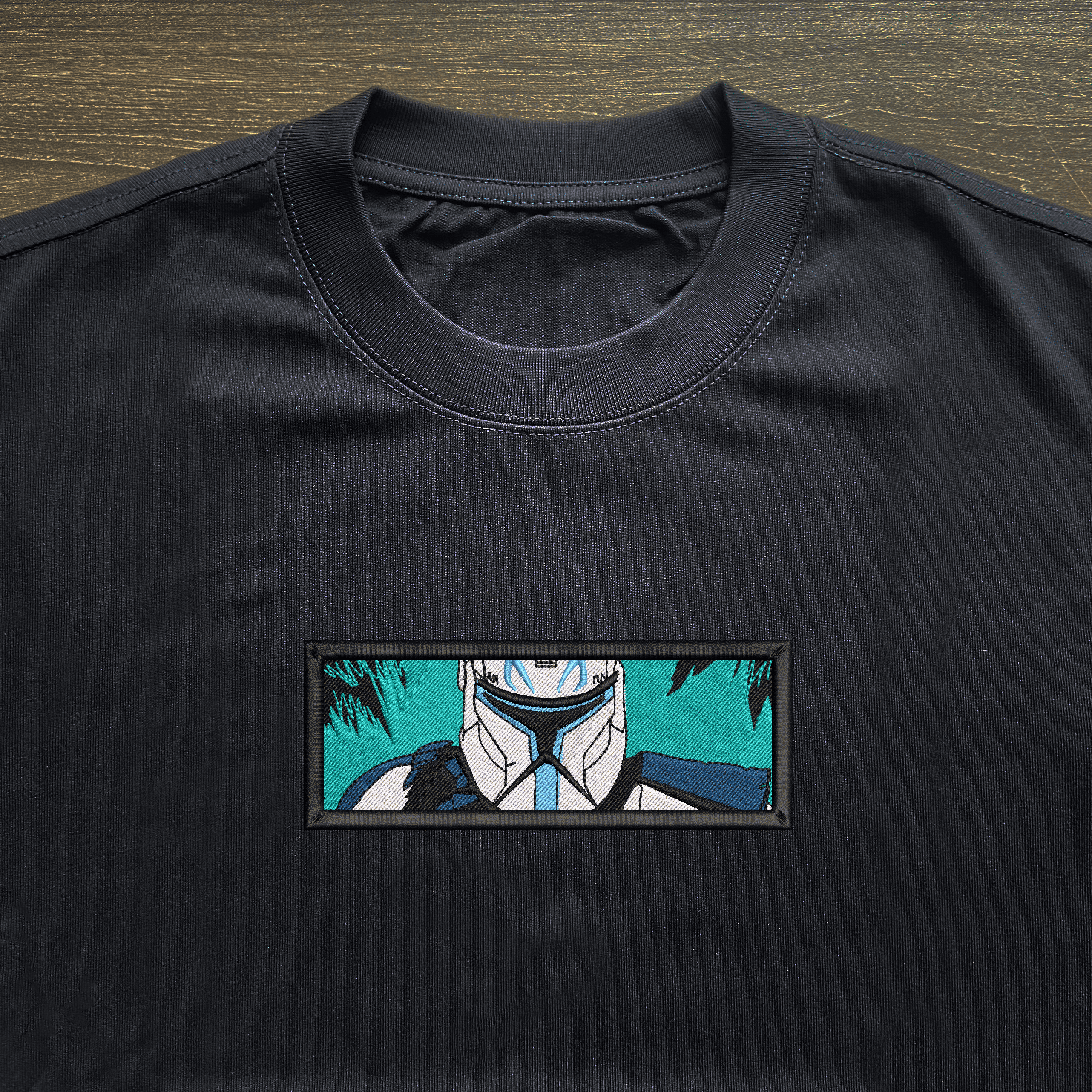 Captain Rex Art Embroidered T-shirt 2 Captain Rex Art Embroidered Black T shirt (3)