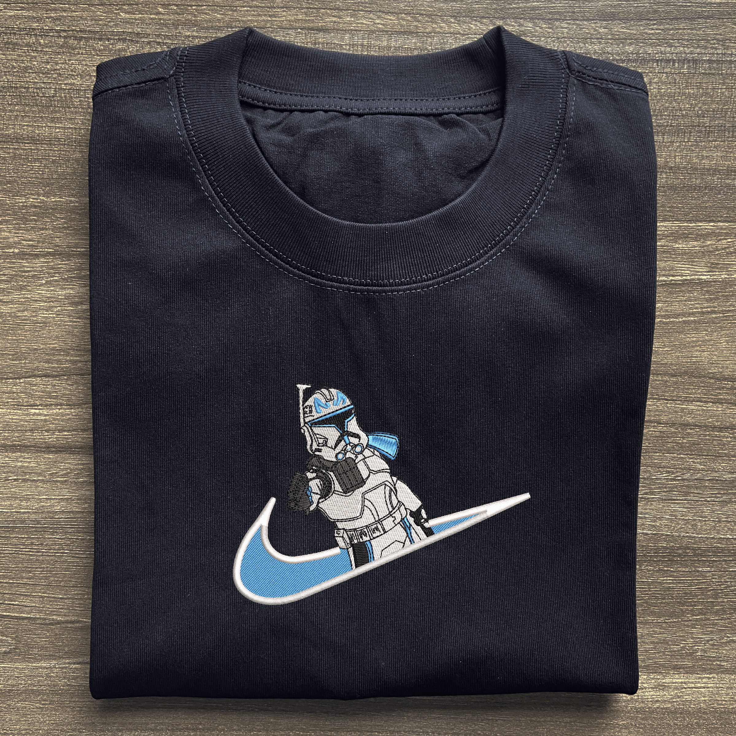 Captain Rex Embroidered T-shirt 1 Captain Rex Embroiderd Black T shirt (2)