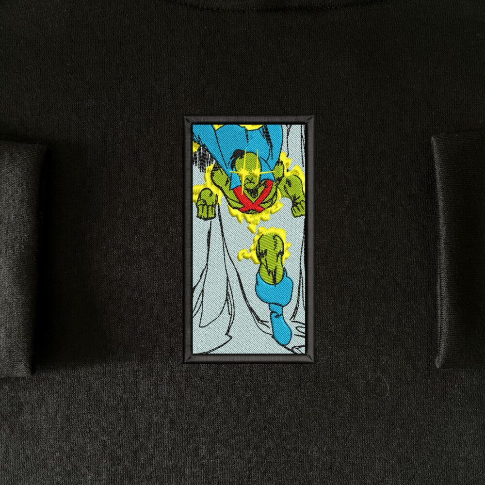 Alien Defender Embroidered Hoodie Black (1)