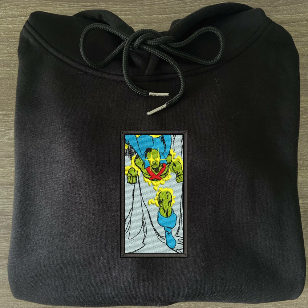 Alien Defender Embroidered Hoodie Black (3)