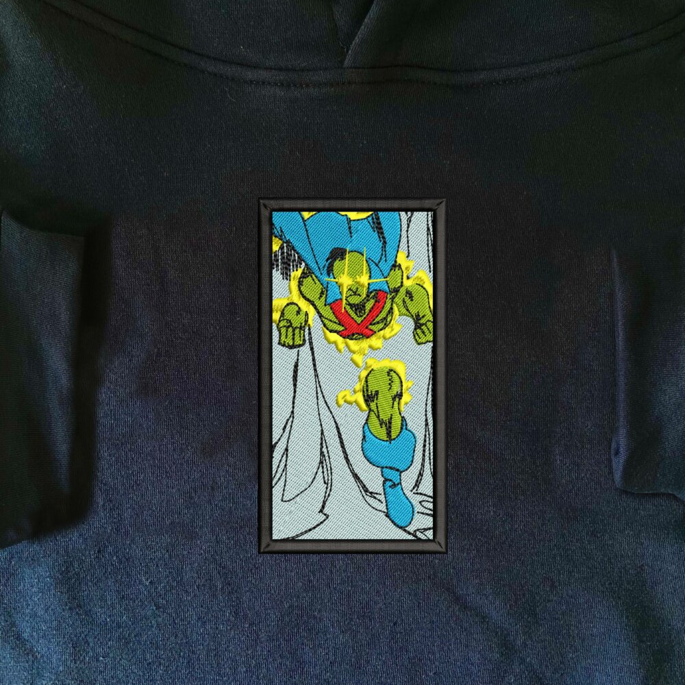 Alien Defender Embroidered Hoodie Navy (1)