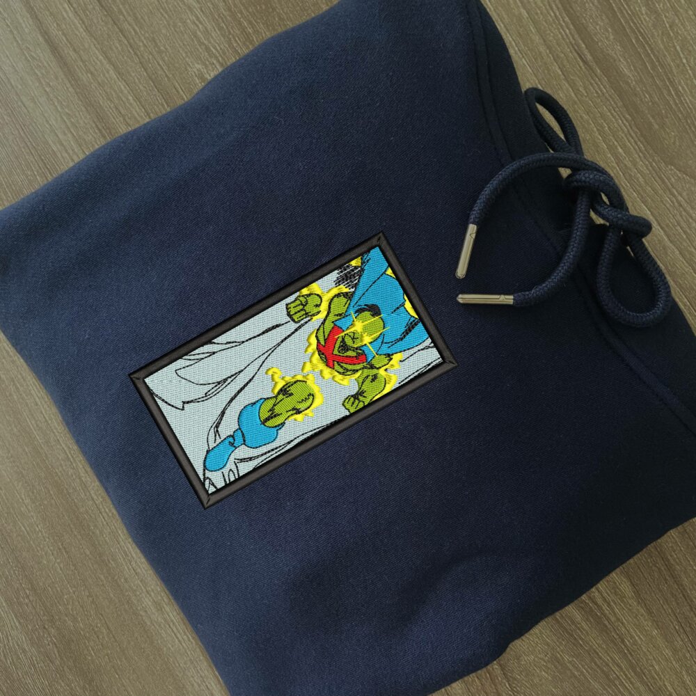 Alien Defender Embroidered Hoodie Navy (2)