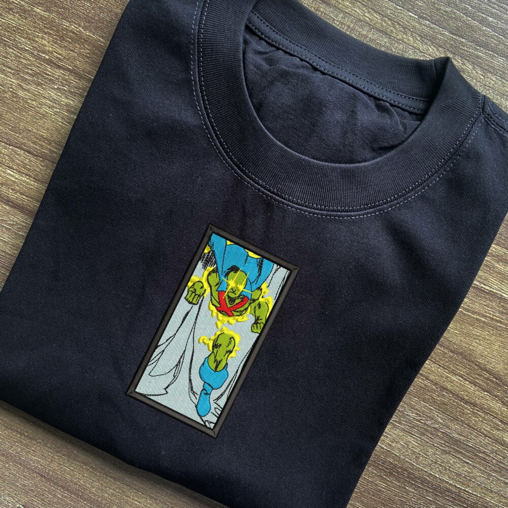 Alien Defender Embroidered T shirt (1)