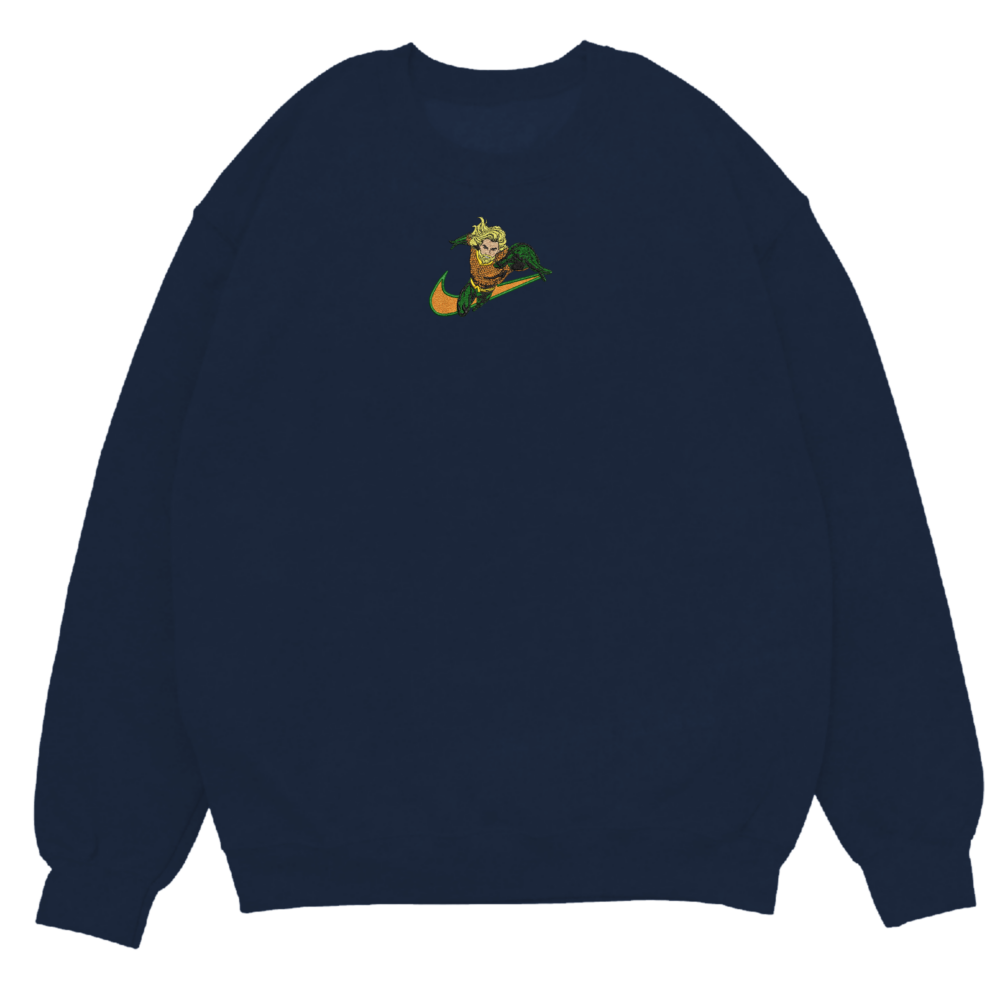 Aquaman Embroidered Hoodie Navy (2)