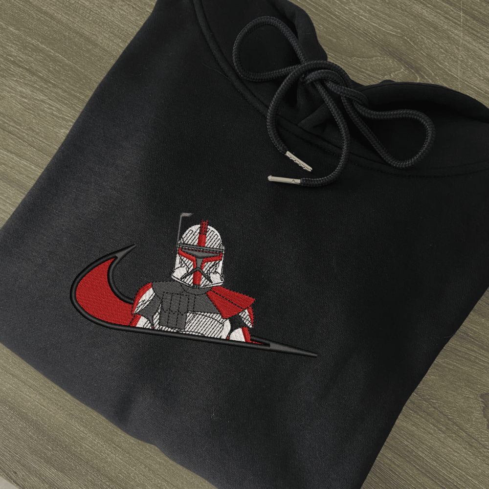 Clone Commander Embroidered Hoodie Black (2)