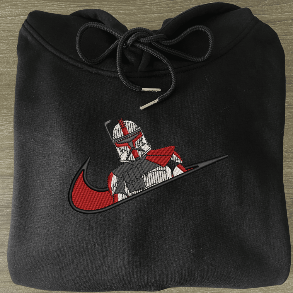 Clone Commander Embroidered Hoodie Black (3)