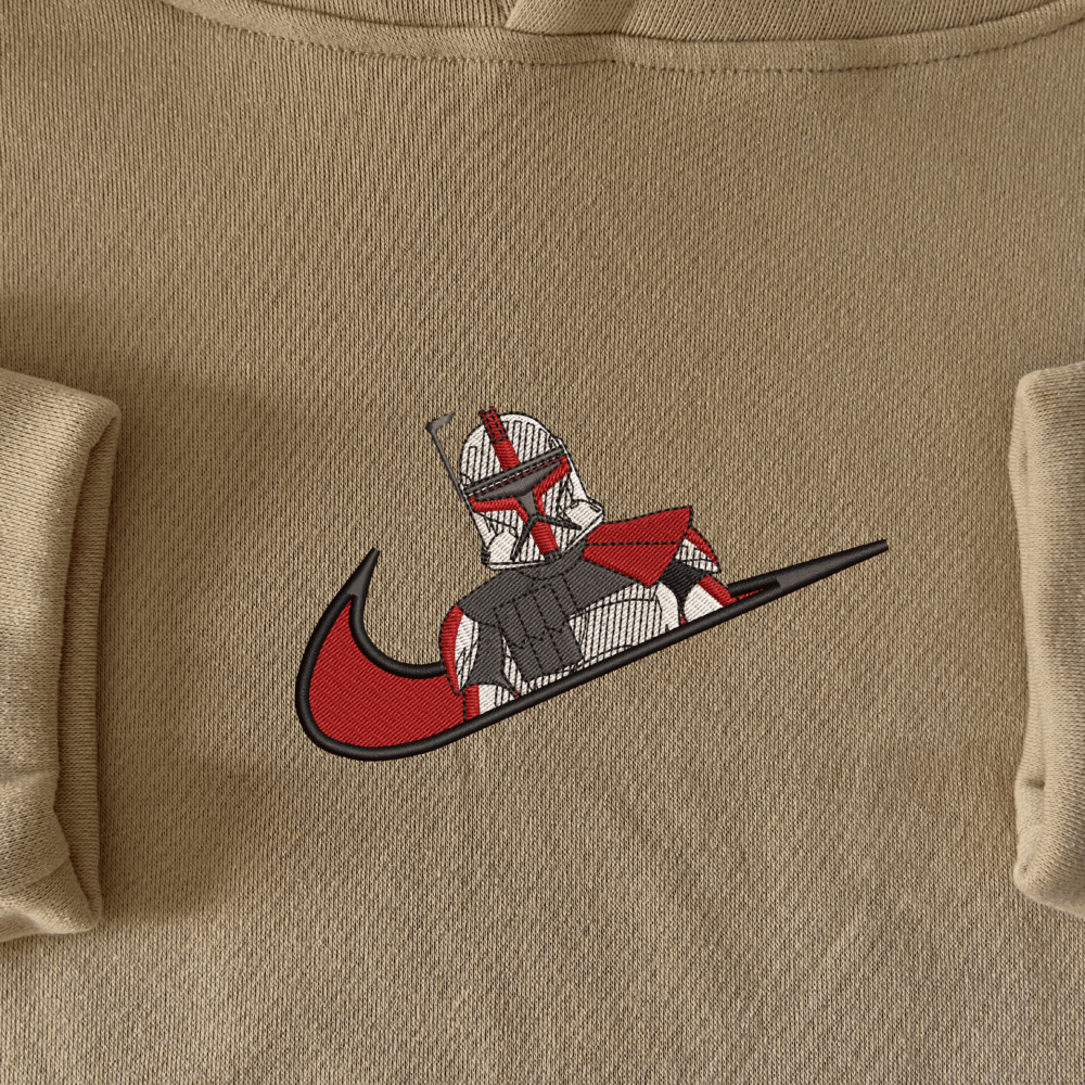 Clone Commander Embroidered Hoodie Sand (1)