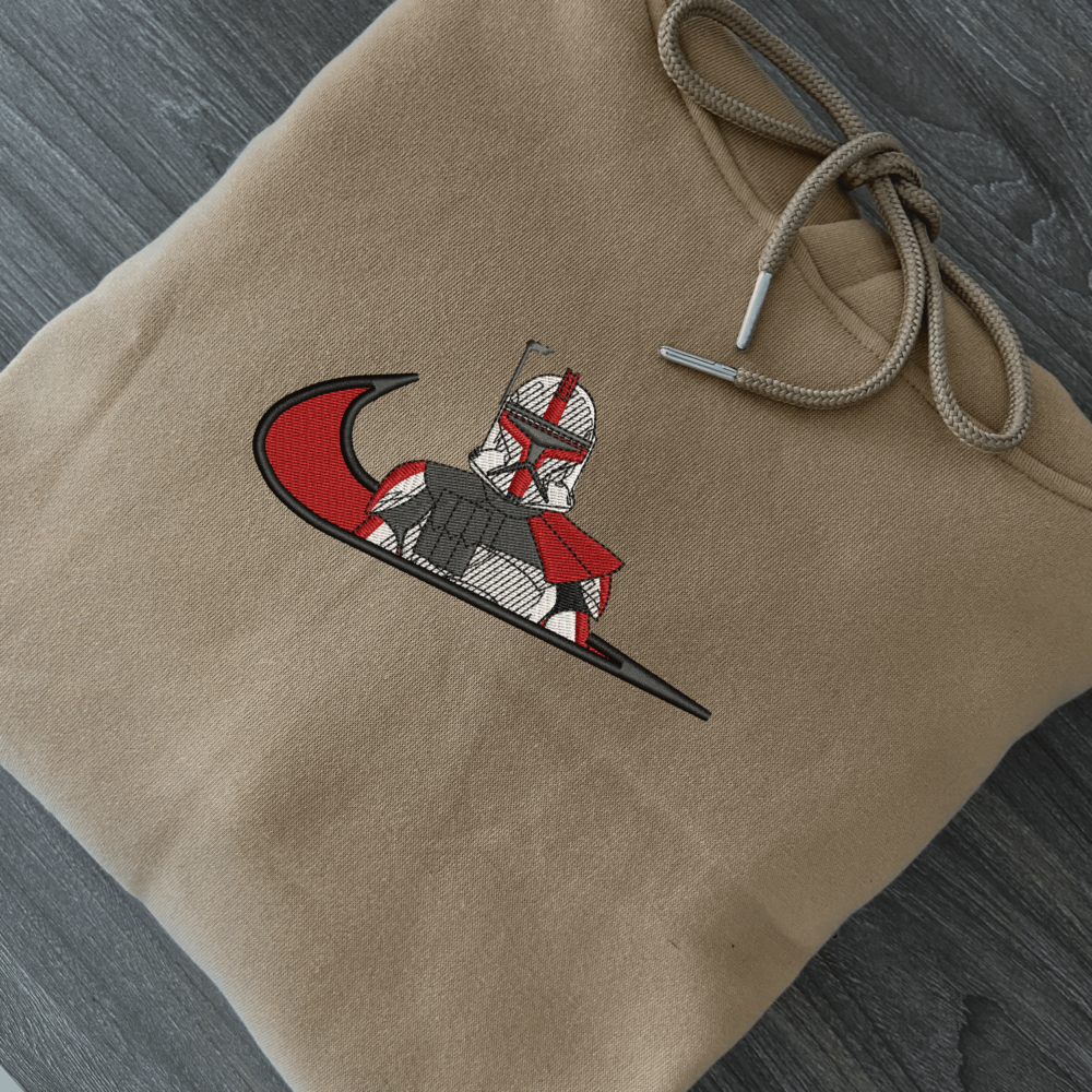 Clone Commander Embroidered Hoodie Sand (2)