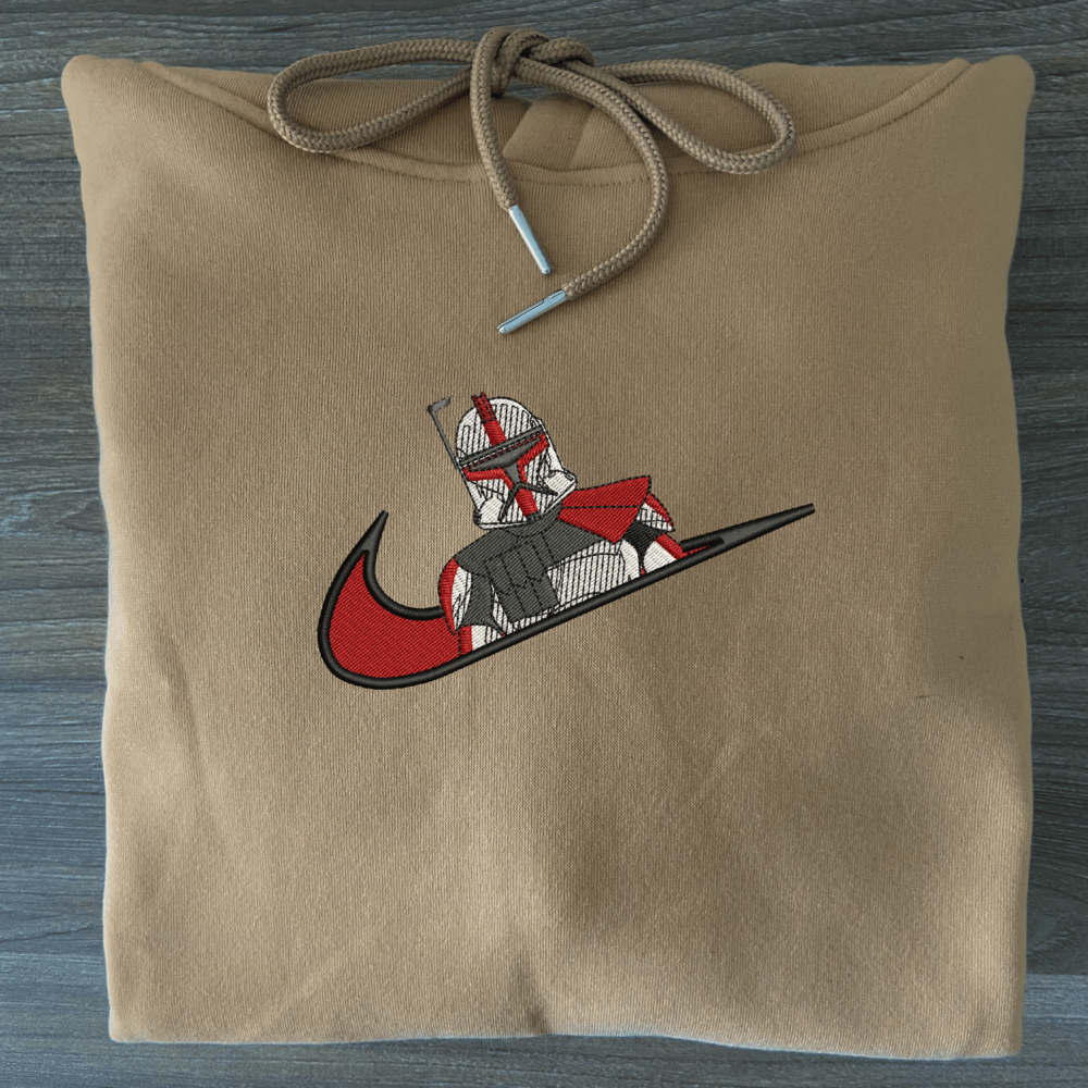 Clone Commander Embroidered Hoodie Sand (3)