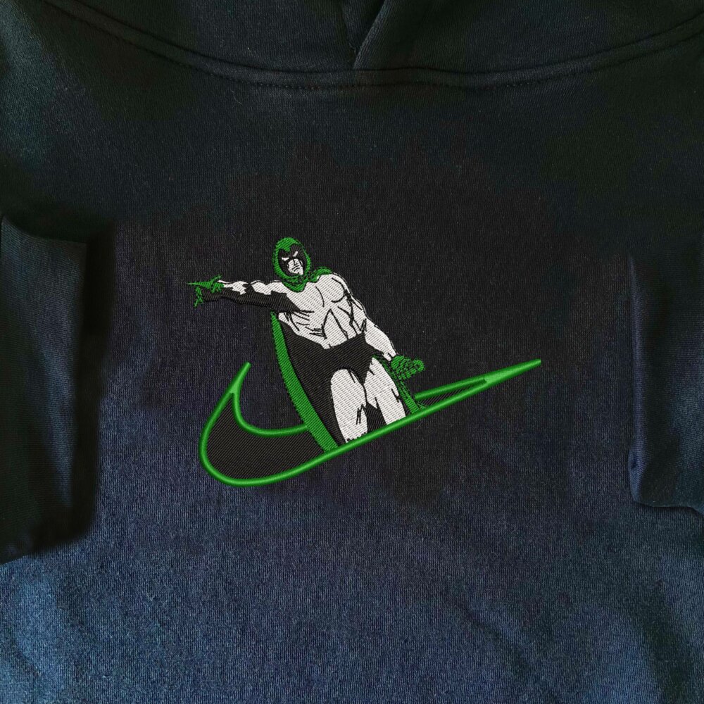 Divine Wrath Embroidered Hoodie Navy (1)