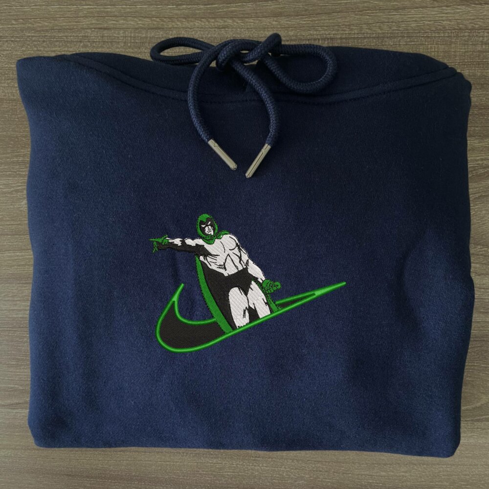 Divine Wrath Embroidered Hoodie Navy (3)