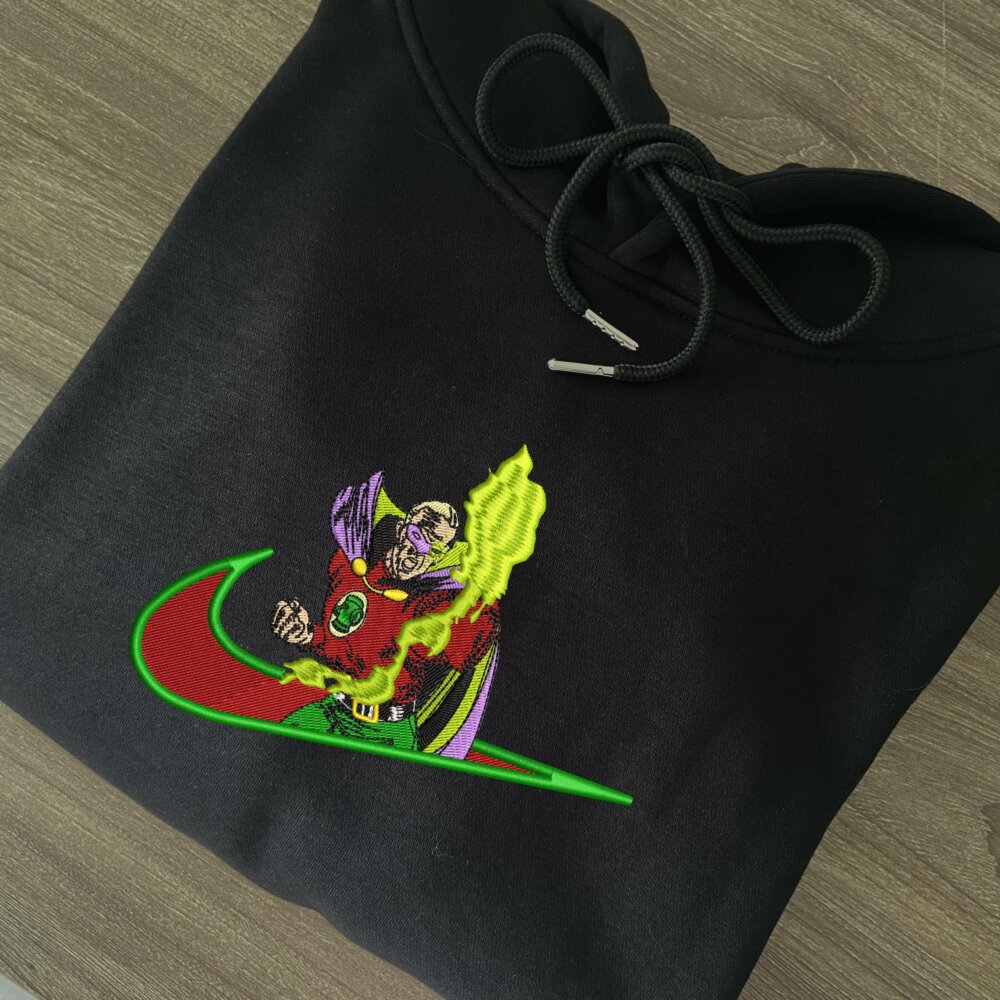 Emerald Guardian Embroidered hoodie Black (2)