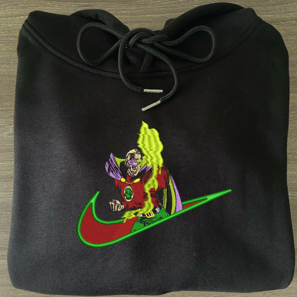 Emerald Guardian Embroidered hoodie Black (3)