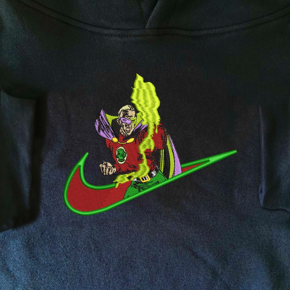 Emerald Guardian Embroidered hoodie Navy (1)