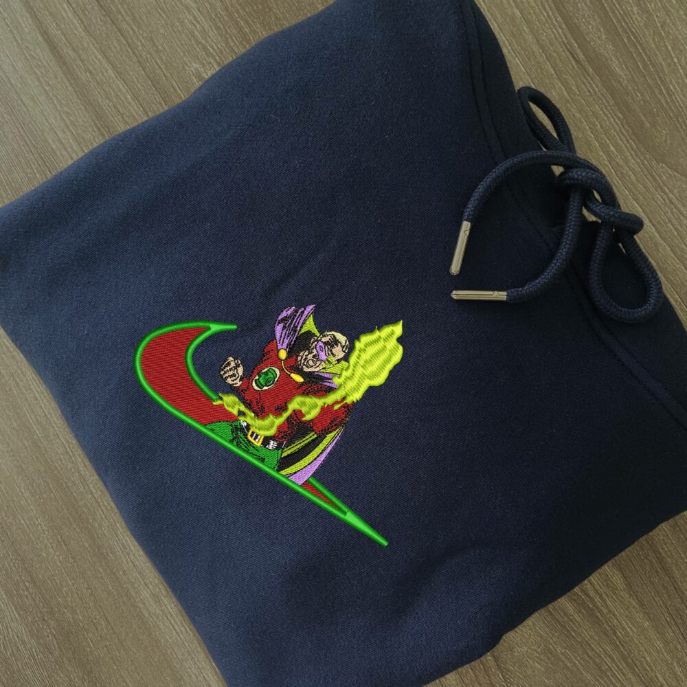 Emerald Guardian Embroidered hoodie Navy (2)