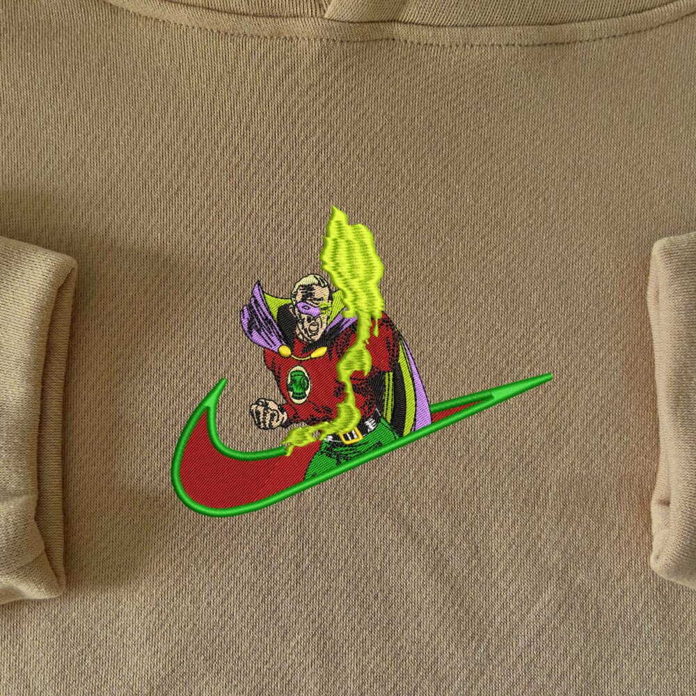 Emerald Guardian Embroidered hoodie Sand (1)