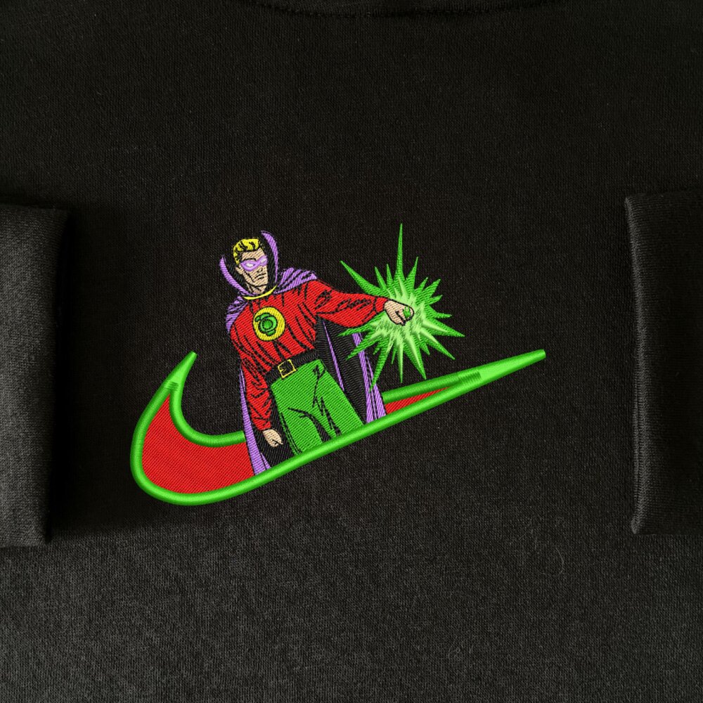 Emerald Sentinel Embroidered Hoodie Black (1)