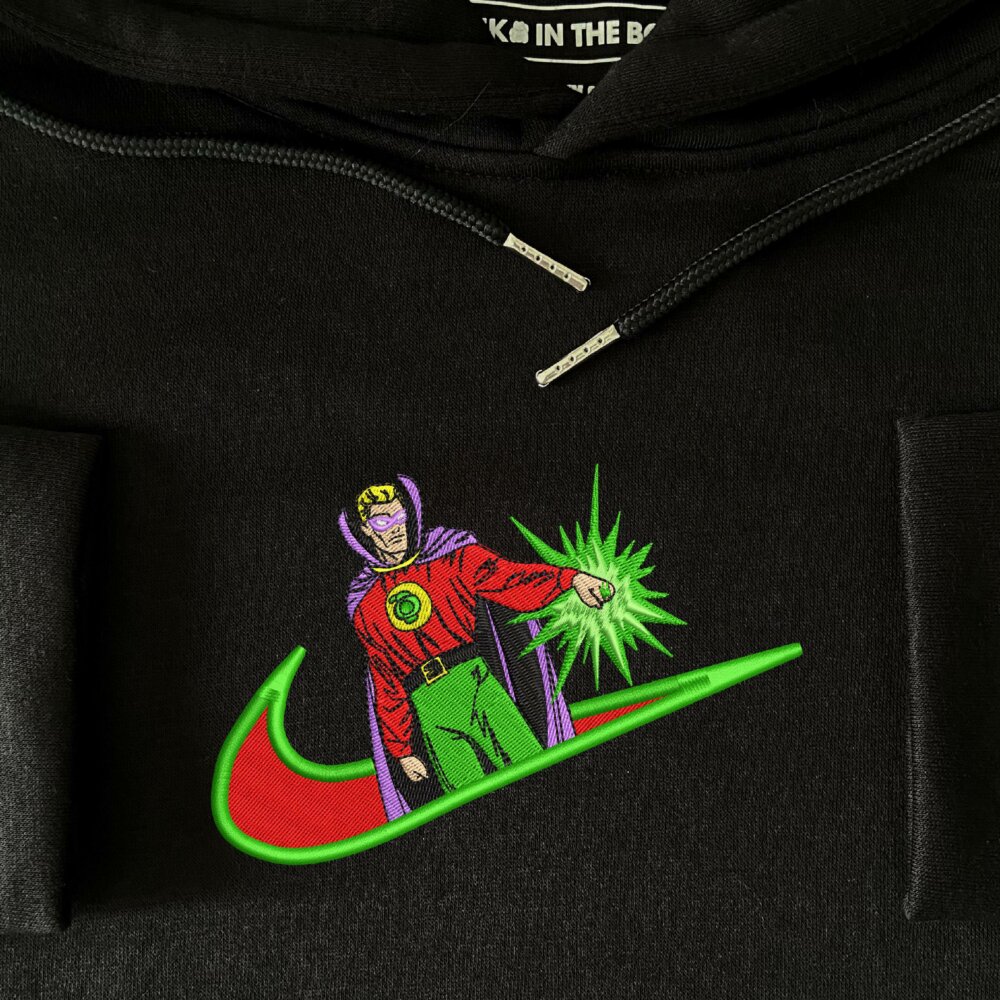 Emerald Sentinel Embroidered Hoodie Black (4)