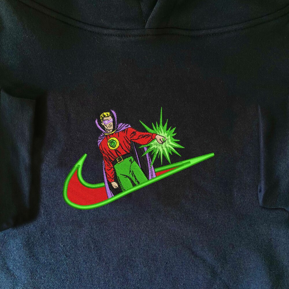 Emerald Sentinel Embroidered Hoodie Navy (2)