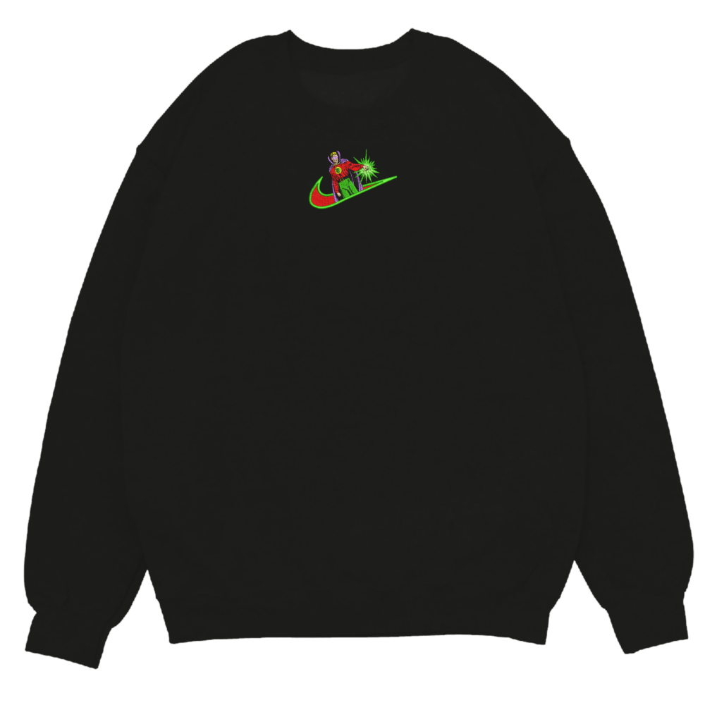 Emerald Sentinel Embroidered Sweatshirt Black