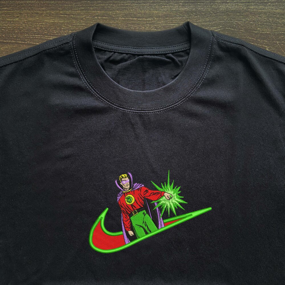 Emerald Sentinel Embroidered T shirt (2)