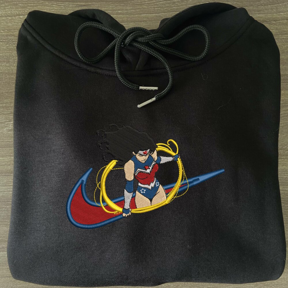 Fearless Warrior Embroidered Hoodie Black (3)