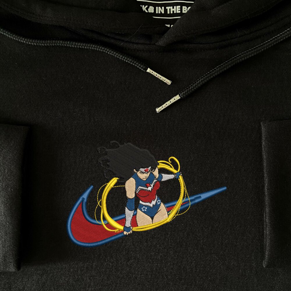 Fearless Warrior Embroidered Hoodie Black (4)