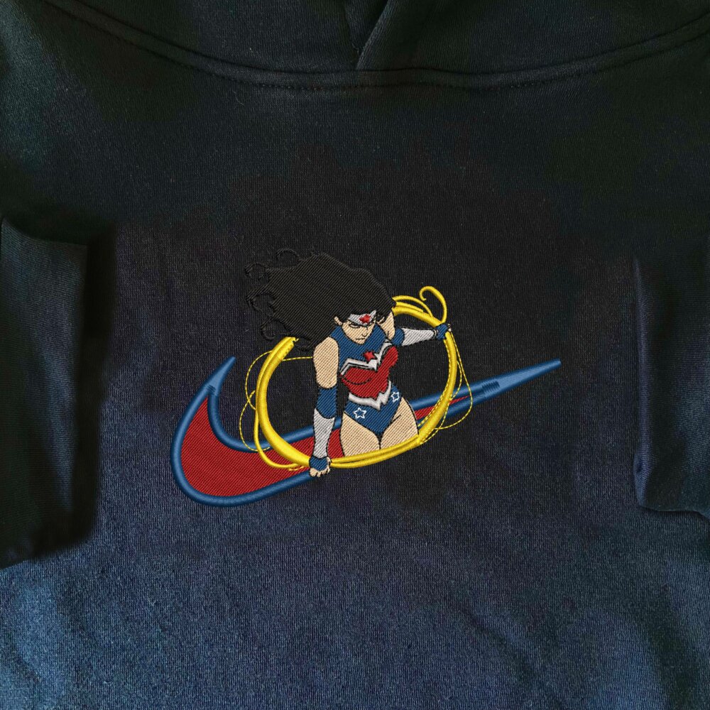 Fearless Warrior Embroidered Hoodie Navy (1)