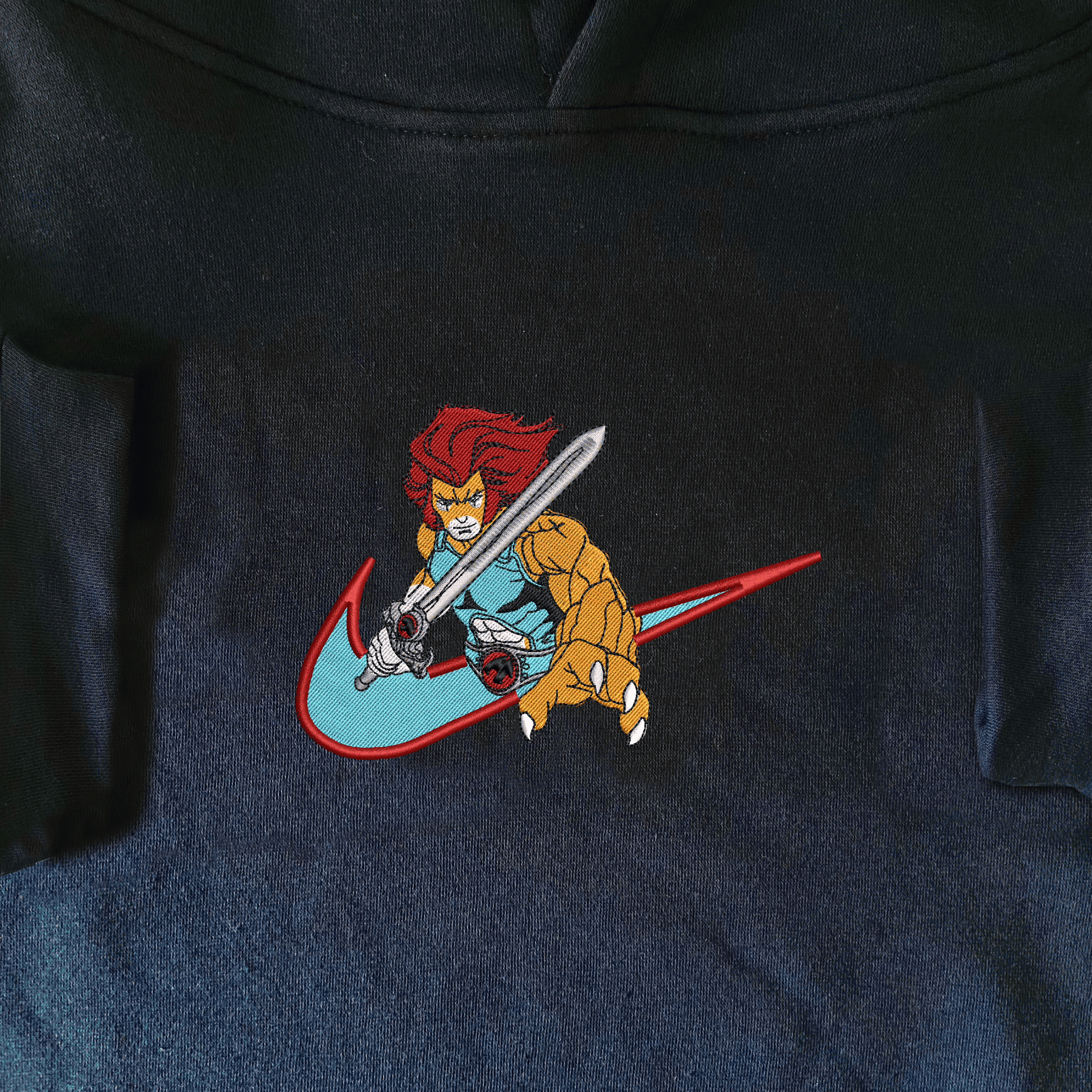 Fierce Warrior Embroidered Hoodie 5 Fierce Warrior Embroidered Hoodie Navy (1)