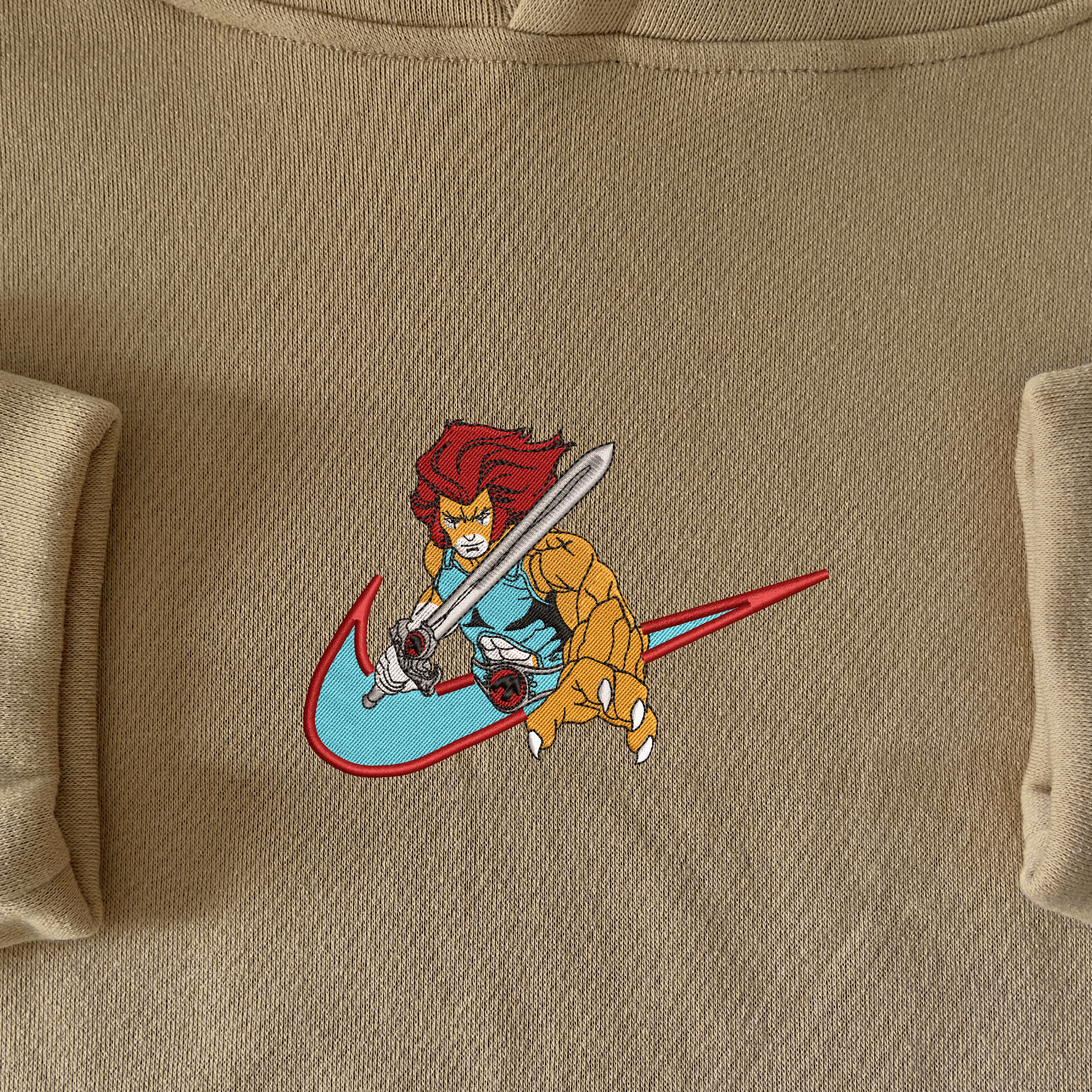 Fierce Warrior Embroidered Hoodie 8 Fierce Warrior Embroidered Hoodie Sand (1)