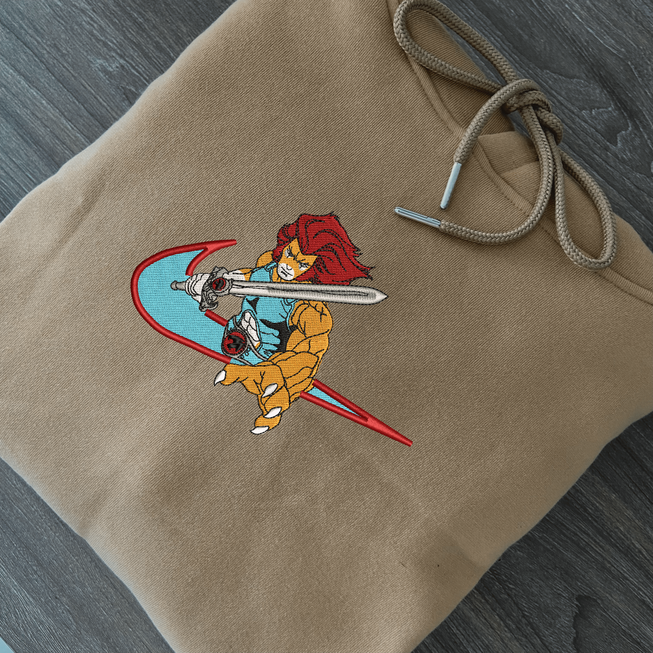 Fierce Warrior Embroidered Hoodie 9 Fierce Warrior Embroidered Hoodie Sand (2)