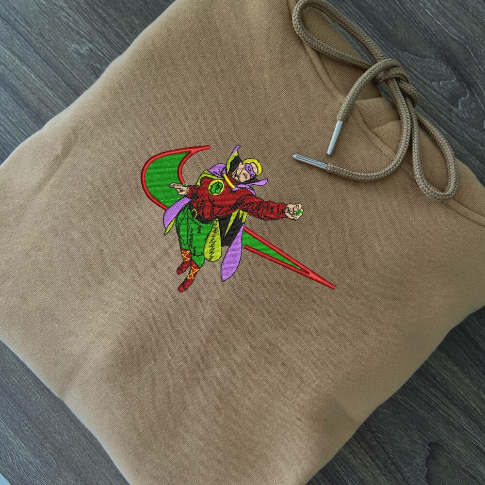 Green Sentinel Embroidered T shirt Hoodie Sand (3)