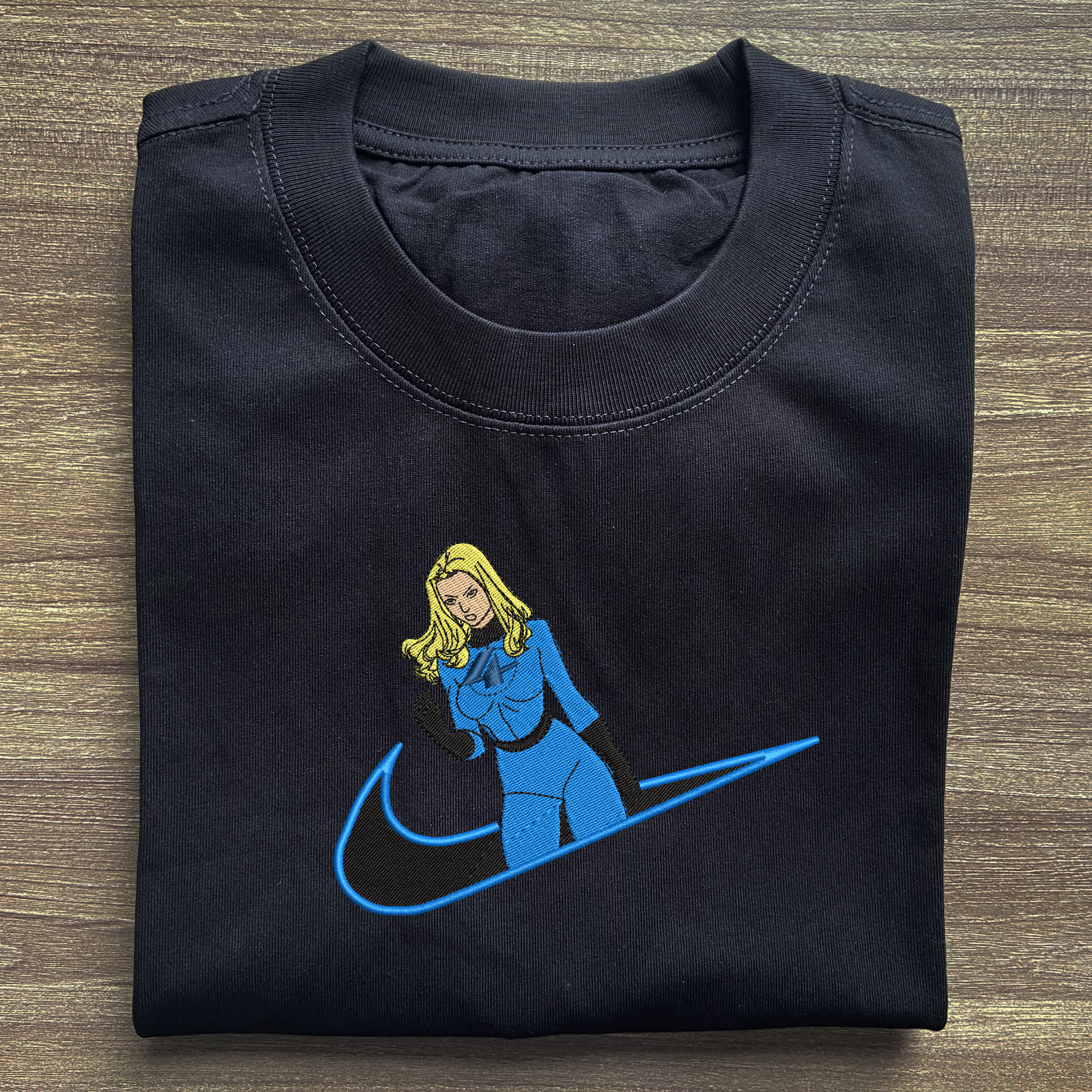 Invisible Woman Embroidered T-shirt 1 Invisible Woman Embroidered T shirt (2)