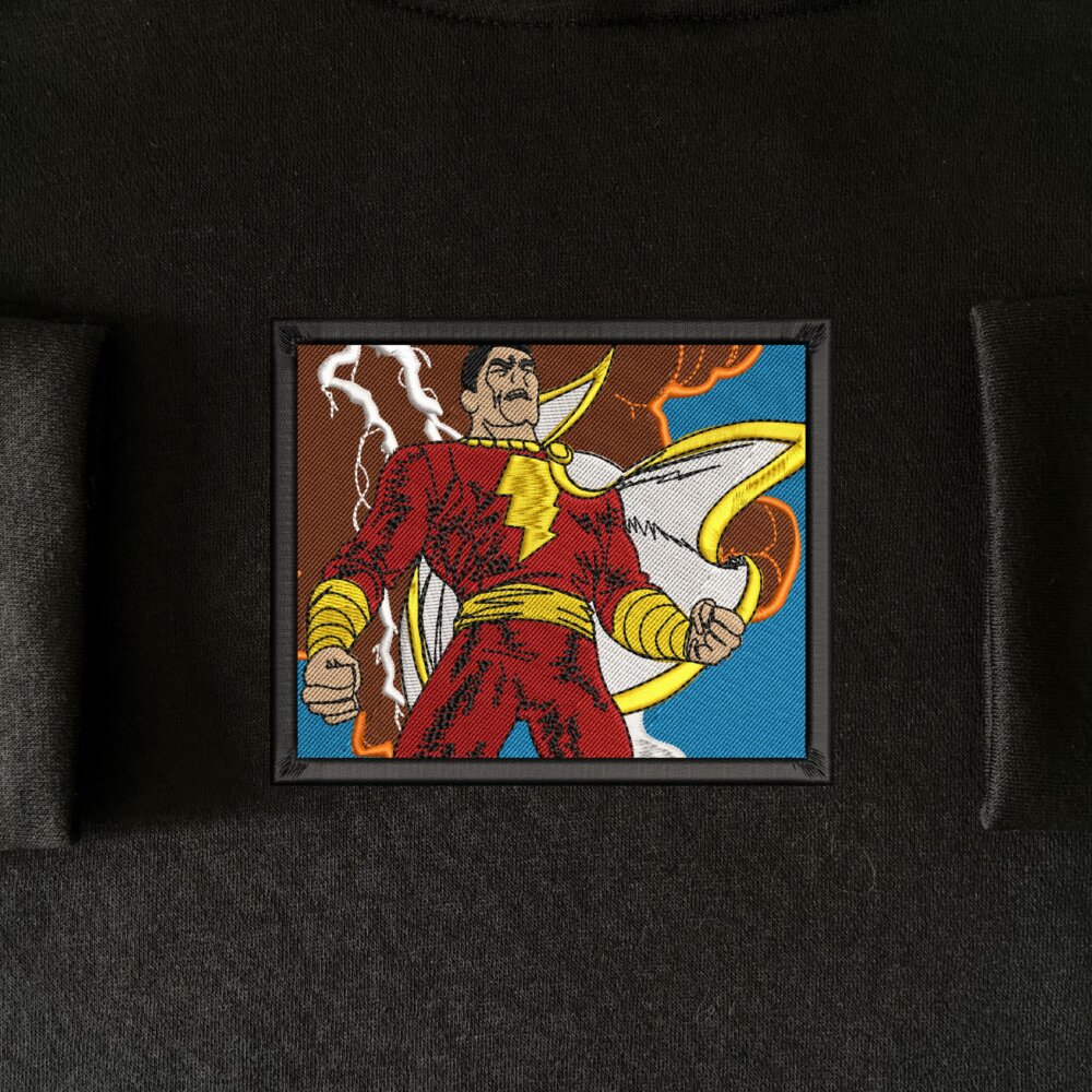 Lightning Champion Art Embroidered Hoodie Black (1)