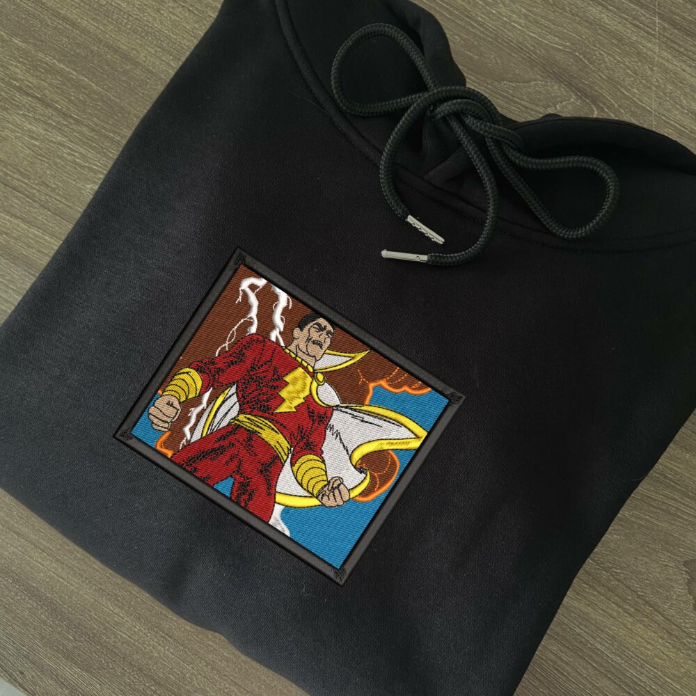 Lightning Champion Art Embroidered Hoodie Black (2)