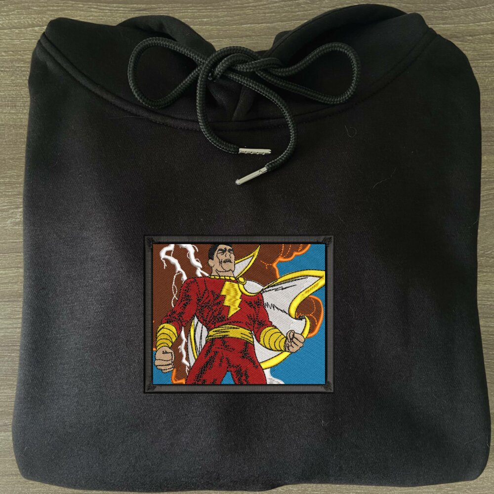 Lightning Champion Art Embroidered Hoodie Black (3)