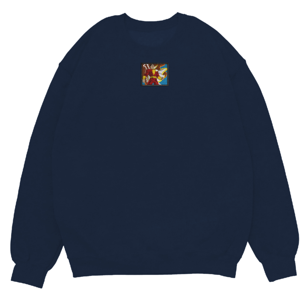 Lightning Champion Art Embroidered Sweatshirt Navy