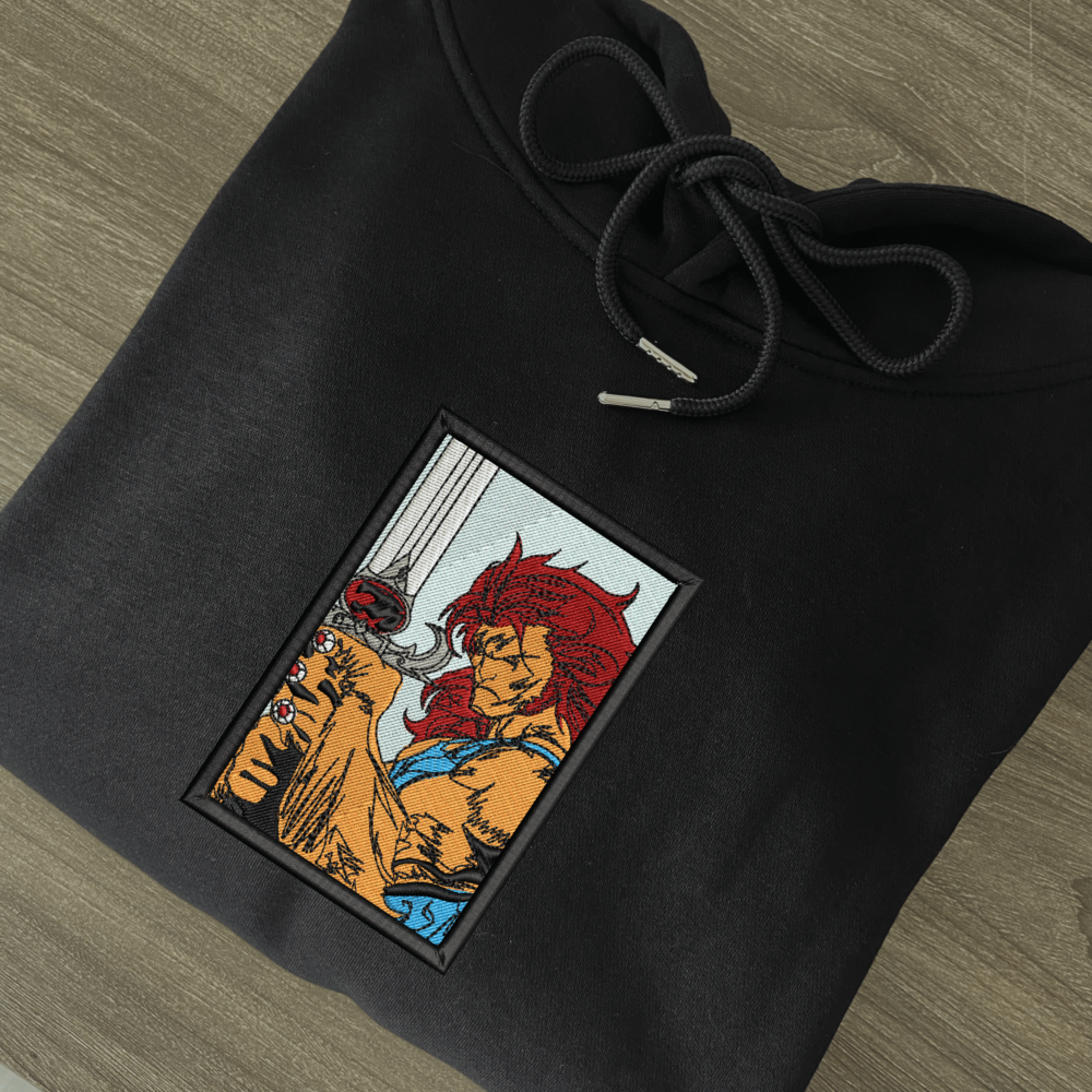 Lightning Feline Embroidered Hoodie Black (2)