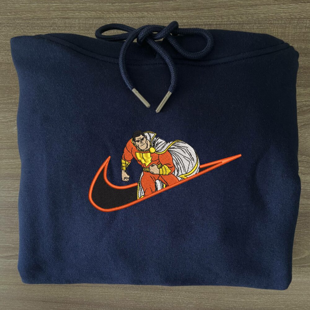 Magic Champion Embroidered Hoodie Navy (3)