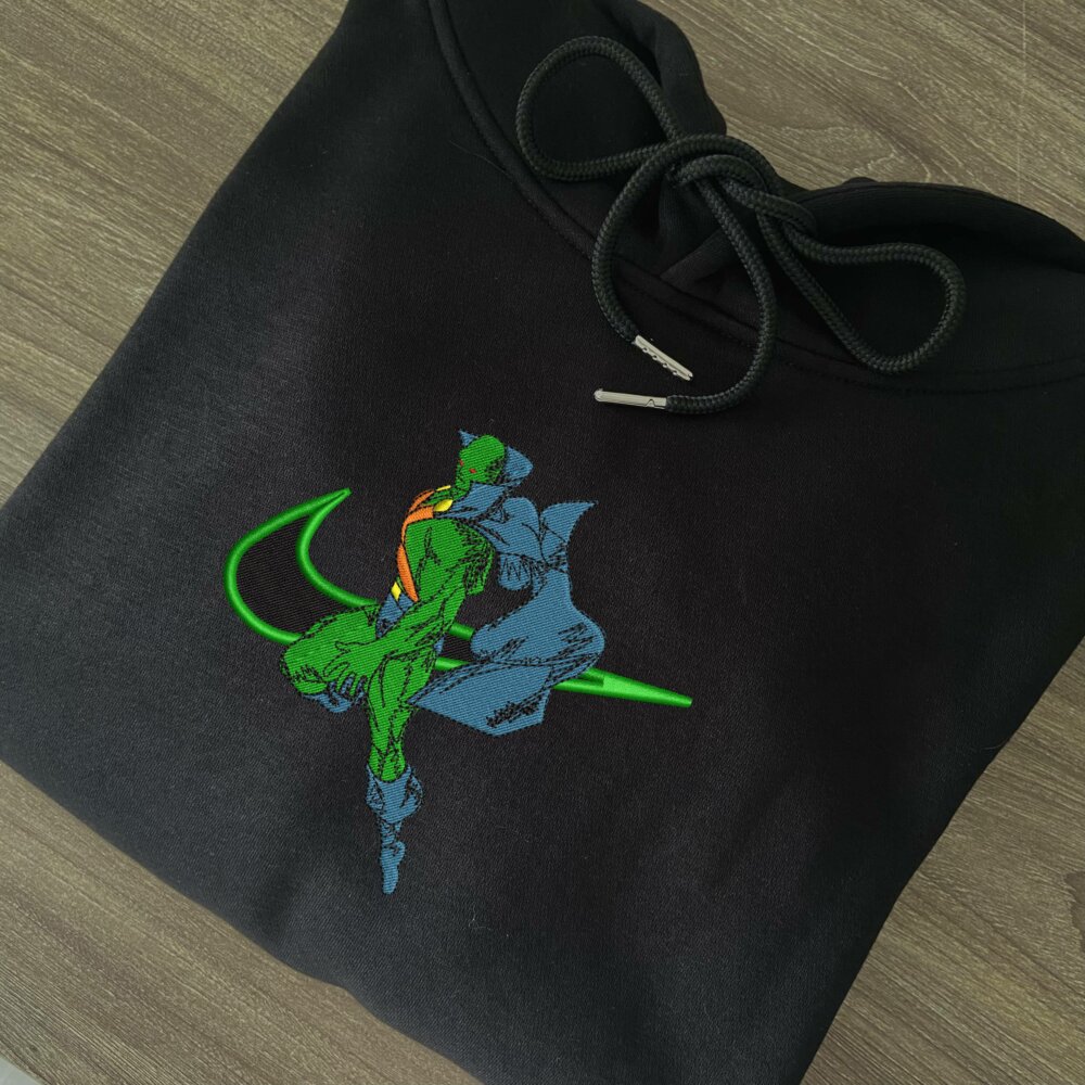 Martian Manhunter Embroidered Hoodie Black (2)