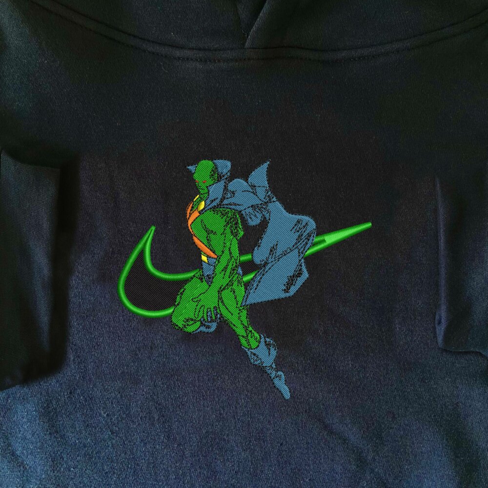 Martian Manhunter Embroidered Hoodie Navy (1)
