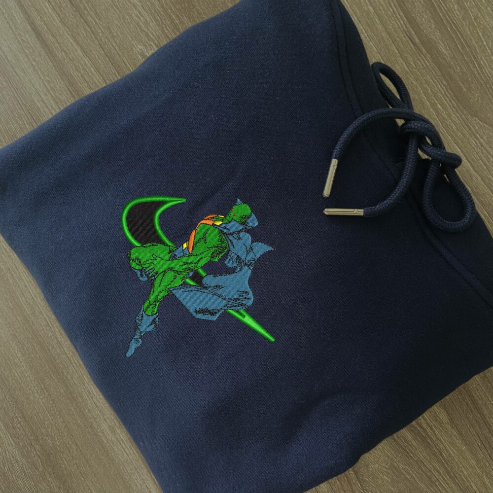 Martian Manhunter Embroidered Hoodie Navy (2)