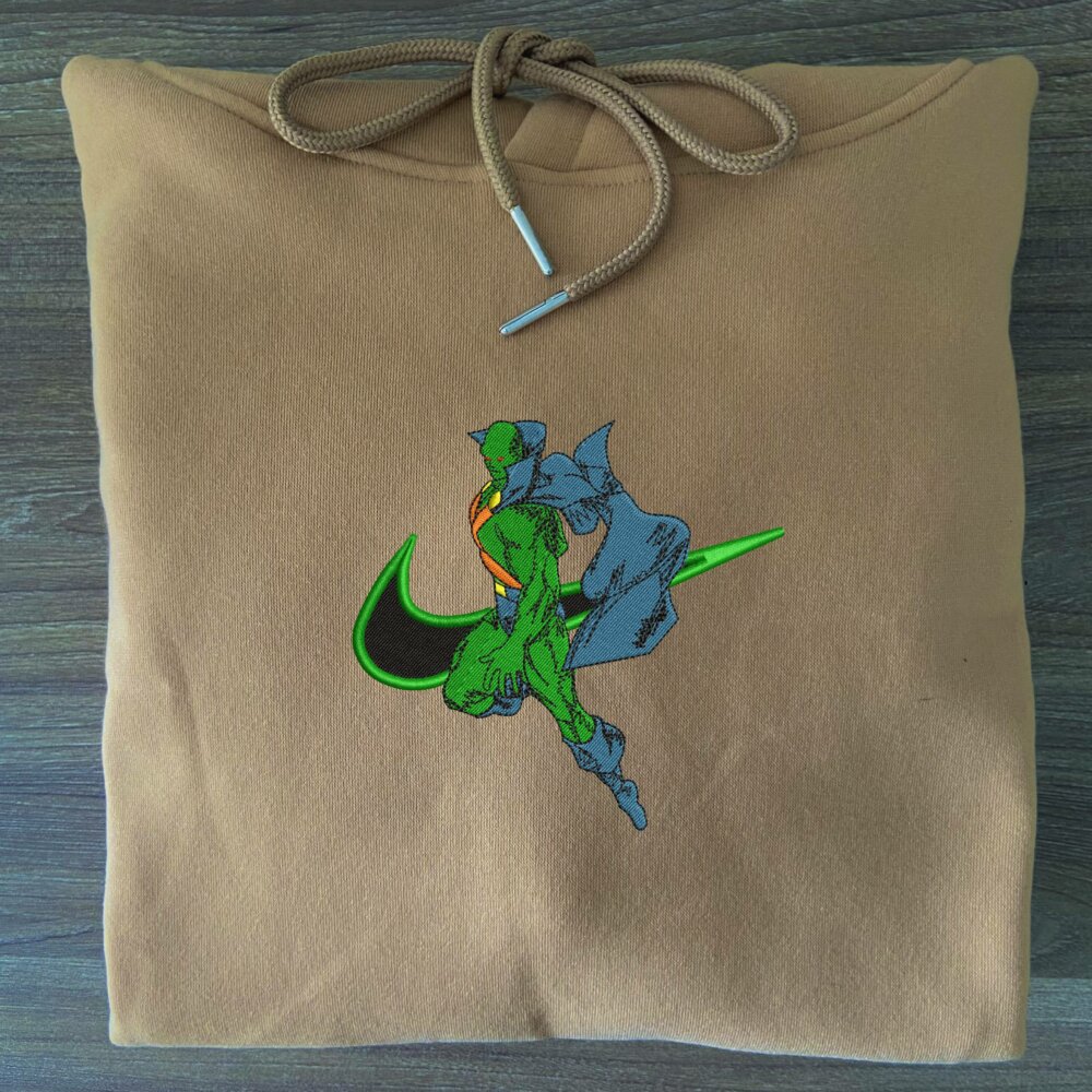 Martian Manhunter Embroidered Hoodie Sand (3)