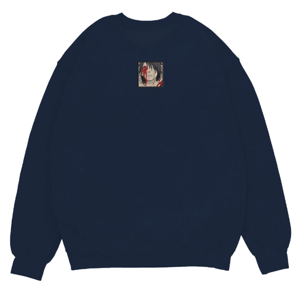 Obito’s Rage Art Embroidered Crewneck Sweatshirt 7 Obito's Rage Art Embroidered Sweatshirt Navy