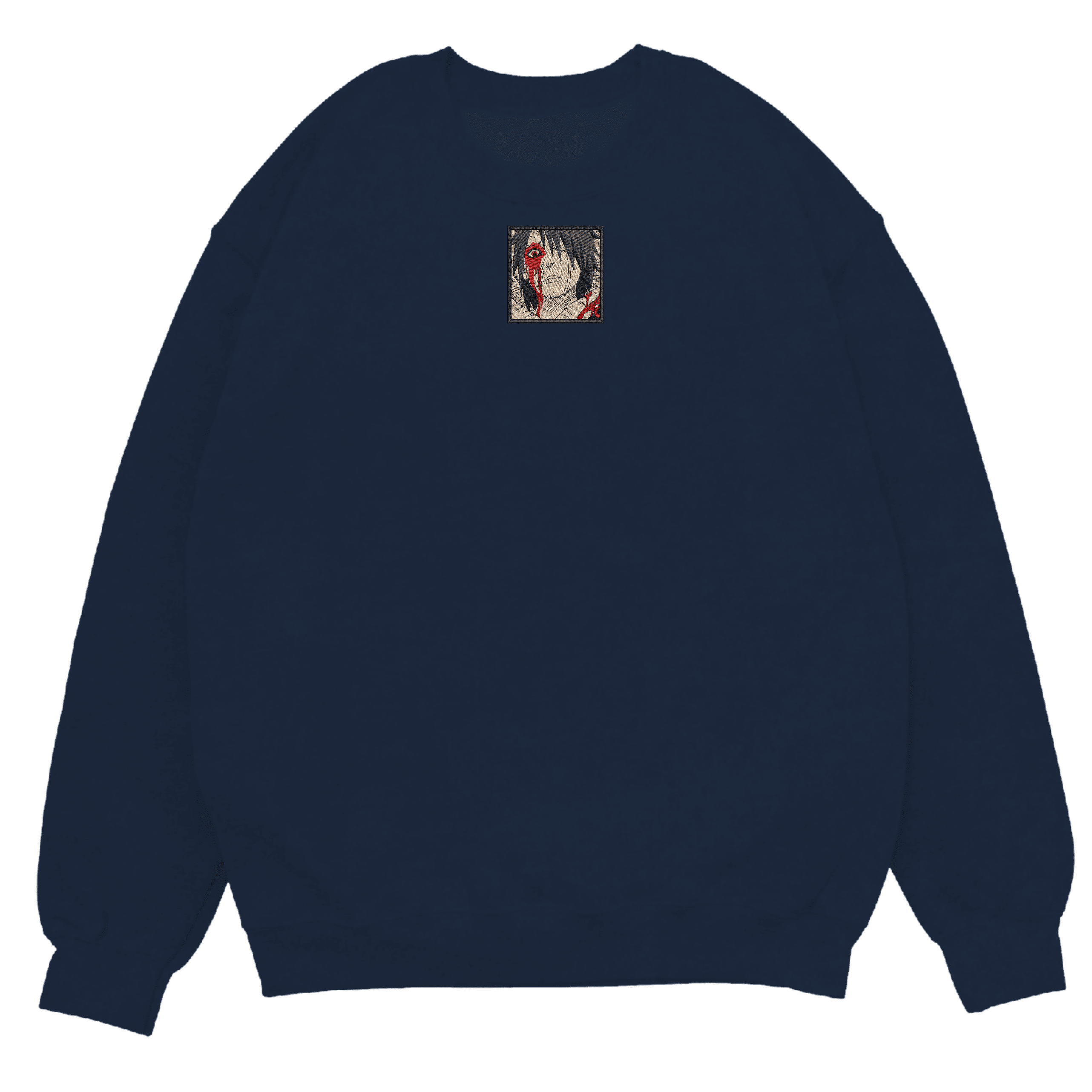 Obito’s Rage Art Embroidered Crewneck Sweatshirt 4 Obito's Rage Art Embroidered Sweatshirt Navy