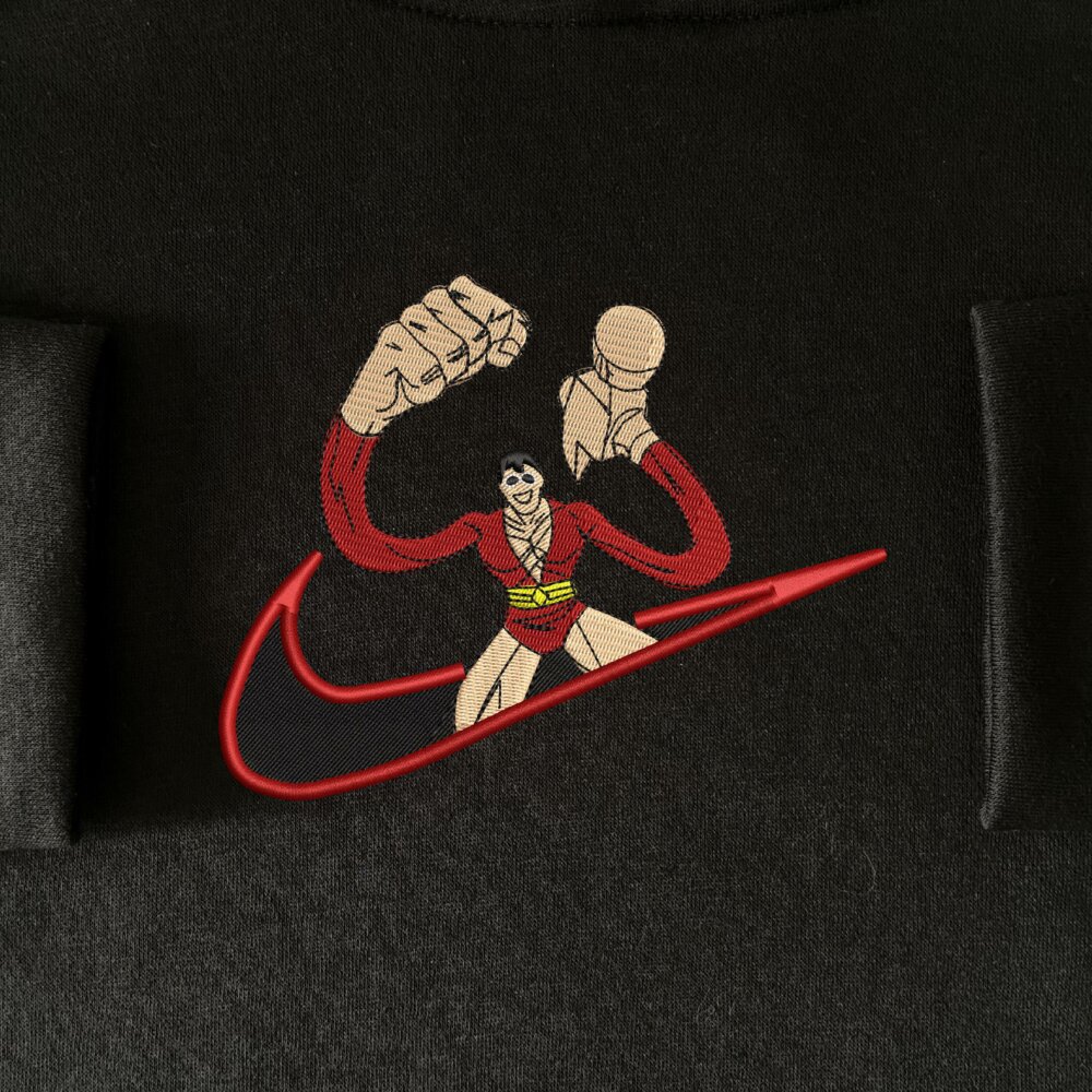 Plastic Man Embroidered Hoodie Black (1)