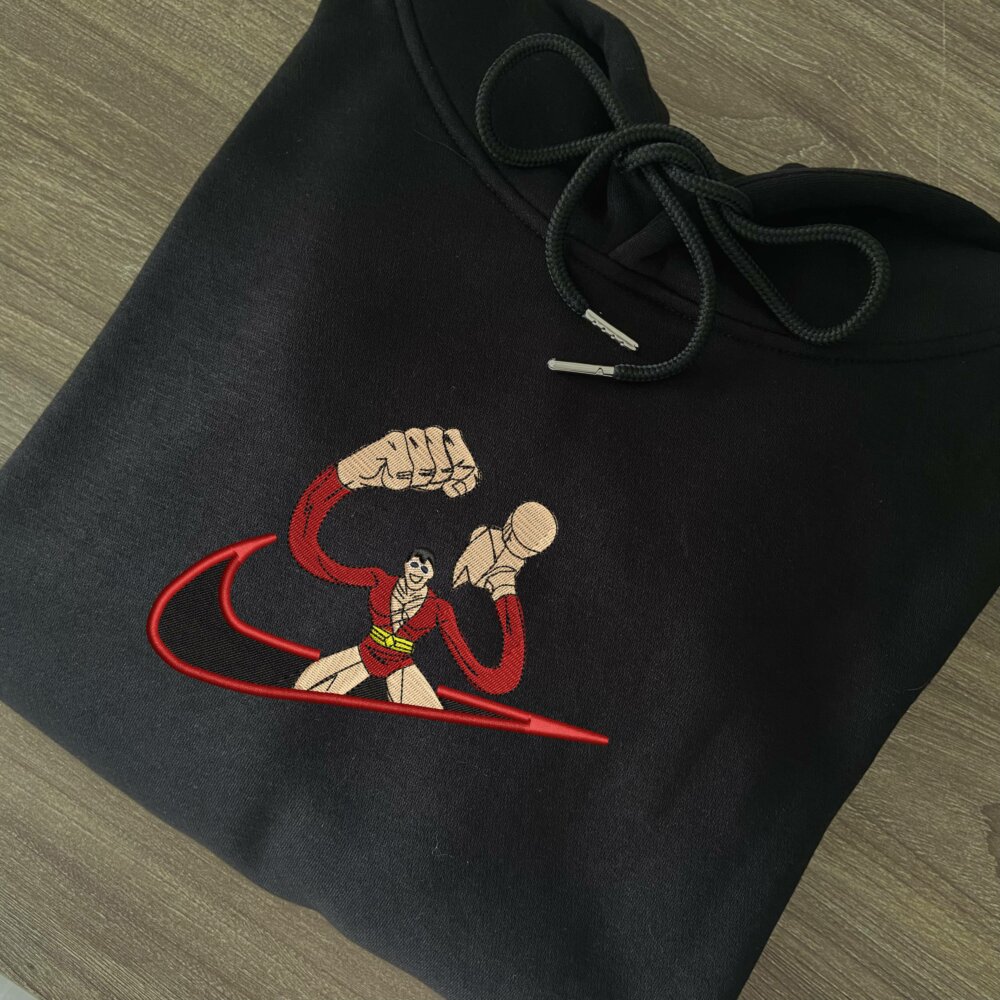 Plastic Man Embroidered Hoodie Black (2)